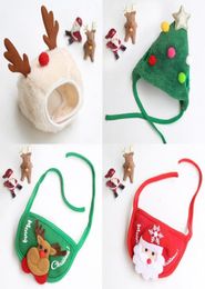 Costumes de vêtements de chien Chapeau de Noël Designer Bandana Noël Navidad Scarf Triangle Bibs Chapeaux pour les accessoires de petits chats moyens8428331
