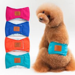 Vêtements de chien coton respirant réutilisable mâle pantalon physique couleur unie élastique multifonction sous-vêtements mode accessoire pour animaux de compagnie