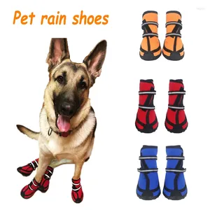 Vêtements de chien coton antidérapant chaussures pour animaux de compagnie bottes de pluie imperméables Teddy Chihuahua cheveux dorés pieds moyens et grands couvre semelle souple