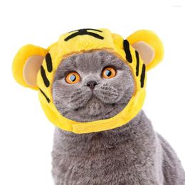 Vêtements pour chiens coton chapeau de compagnie drôle adorable chapeaux de chat banane canard tournesol flamanto tiger dessin animé conception réglable pour les petits chiens