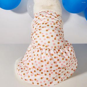 Hondenkleding katoenen afdruk huisdier jurk dot zomerkleding puppy bloemen rok vest