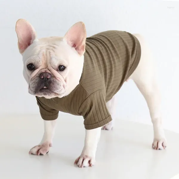 Vêtements de chien Chemise de fond de coton côtelé pour l'automne et l'hiver Vêtements de graisse sauvage Est Design Multi Couleurs Mode