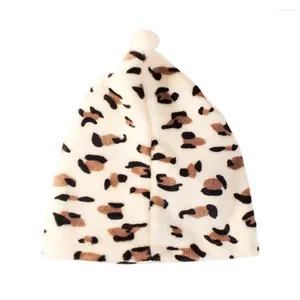 Hondenkleding Gezellige huisdierenhoed voor Winter Fashionable Leopard Patroon Soft Comfortabele Supplies Dogs Cats Puppies