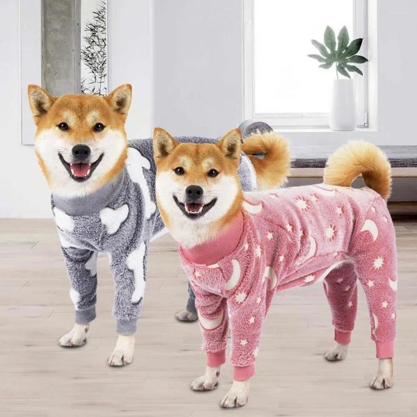 Appareils pour chiens confortable animal de compagnie à sauts doux Keep Pyjamas à motif d'os au vent chaud