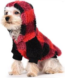 Vêtements pour chiens Cozy Plaid Luxury Vêtements pour animaux de compagnie Sweat-shirt Pull à capuche