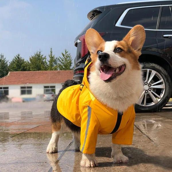 Ropa para perros acogedora chalaco de lluvia de cierre universal con anillo de tracción para mascota cachorro irra impermeable