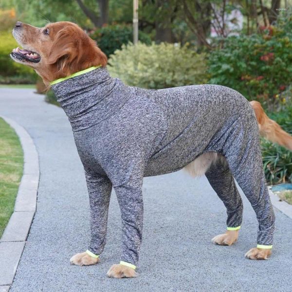 Vêtements pour chiens de gros vêtements d'hiver confortables avec coussins de coude à enveloppe complète faciles à porter conception de pull à quatre pattes chaudes pour