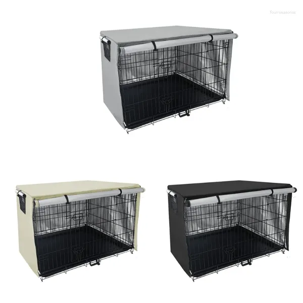 Couverture de couverture de vêtements pour chiens Shade Shelter Tous les côtés Open Cage portable 594C