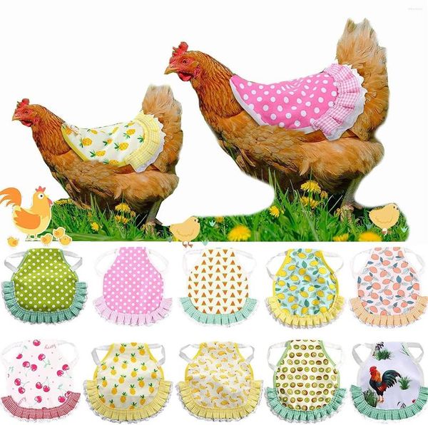 Vêtements pour chiens Vêtements pour animaux de compagnie réglables créatifs Tablier de poule Selle de volaille Support de protection en plumes Robe de protection de poulet