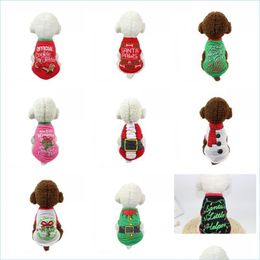 Vêtements pour chiens Creative de nombreux types de vêtements pour chiens garder au chaud Noël MTI couleur fournitures pour animaux de compagnie impression écologique livraison directe 2022 maison Dhevu