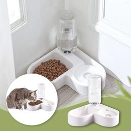 Appareils pour chiens Creative Pet Supplies Bowl Corner Double automatique Automatique Voyage d'alimentation avec des accessoires LID