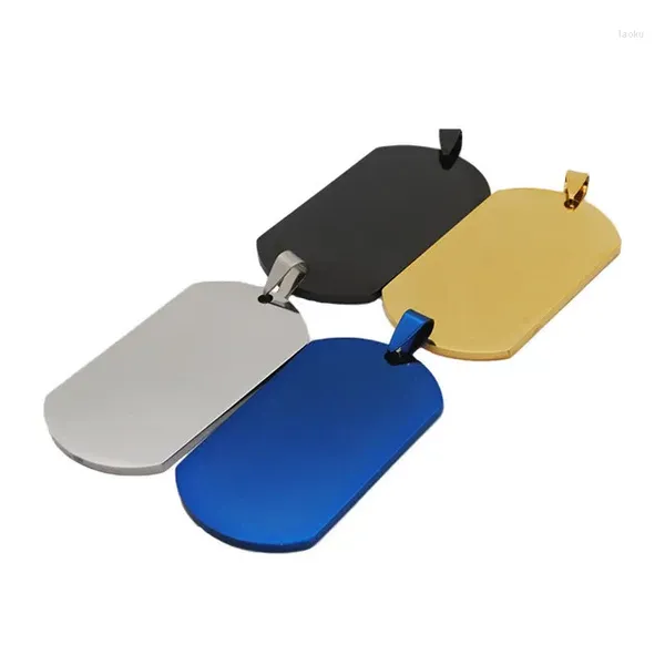 Vêtements pour chiens tags en acier inoxydable personnalisé cadeau militaire bleu tag blanc noir