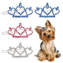 Ropa para perros Accesorios lindos Aseo de mascotas para cachorros Hermoso clip para el cabello Corona Arco Horquillas Multicolor Cat Headwear Boda