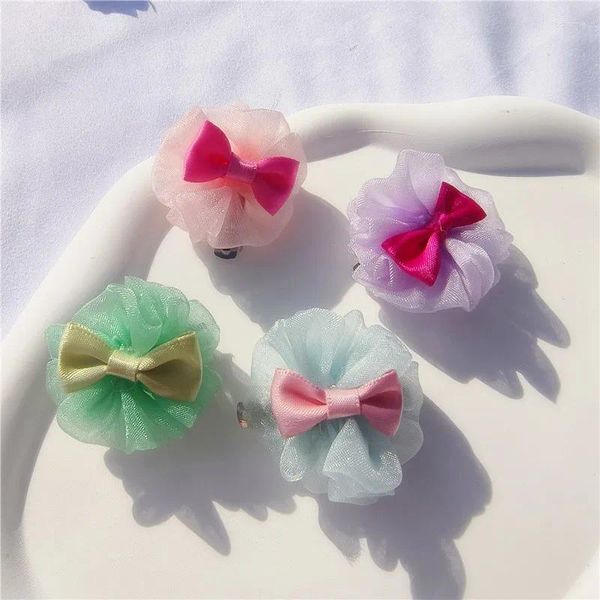 Appareils pour chiens Bows Mignon Accessoires de cheveux Pet de toilettage Clips en dentelle Cat Hairpin Girls Barrette pour les petits chiens Supplies