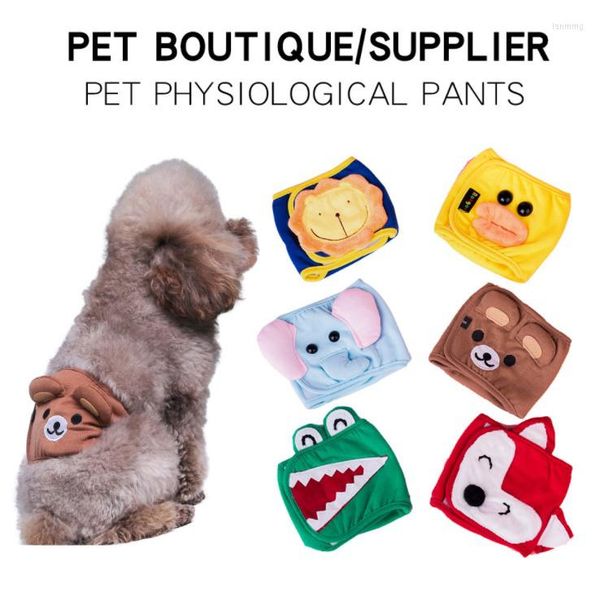 Ropa para perros Dibujos animados lindos pantalones de seguridad para mascotas perros pequeños y medianos Teddy masculino calor anti-acoso cinturón educado