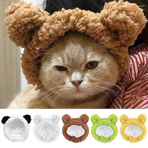 Ropa para perros Lindo gato disfraz oso sombrero peluche mascota productos difusos para pequeños cachorros y gatitos fiesta de navidad