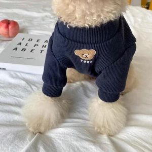 Vêtements pour chiens Vêtements mignons Hiver Teddy Bottom Chemise Chiot Bière Tricoté Deux pattes Poméranie Vêtements chauds Fournitures pour animaux de compagnie