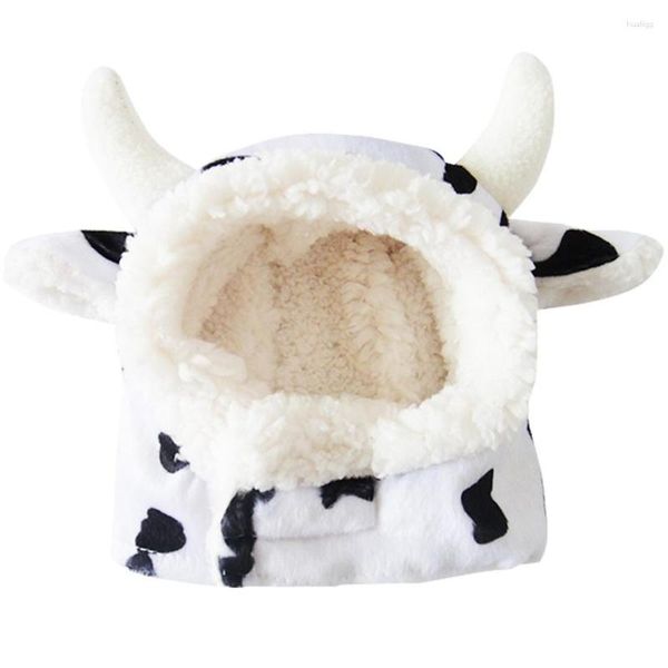 Chien vêtements mignon vache conception animal chat chapeau beau Costume Cosplay petit chiot fournitures Halloween fête produits pour