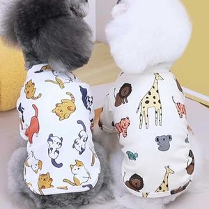 Hondenkleding Schattige hondenpyjama's Kostuums Zachte comfortabele puppypyjama's Zachte hondenjumpsuit Shirt Katoenen jas voor middelgrote kleine honden Katten