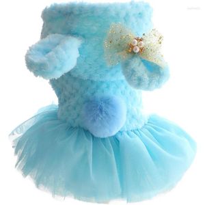 Vêtements pour chiens Vêtements mignons Vêtements d'hiver Pet Chat Jupe chaude Yorkshire Chiot Vêtements Schnauzer Poméranie Bichon Caniche Costume Manteau Tenue