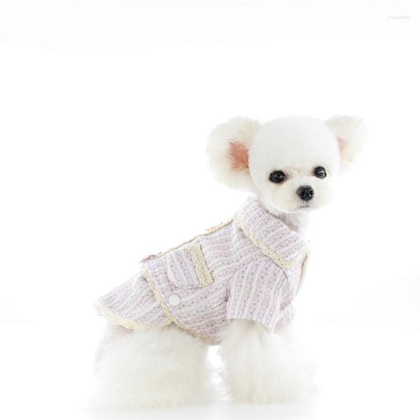 Vêtements de chien Costumes féminins mignons Jupe Robe d'hiver Chat Chiot Vêtements pour animaux de compagnie Vêtements pour filles Caniche Yorkie Bichon Robes de Poméranie