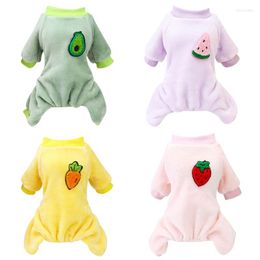 Chien vêtements mignon fruits Pet combinaison pyjama pour petits chiens Shih Tzu Yorkshire Terrier pyjamas salopette chiot chat vêtements vêtements