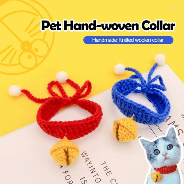 Ropa para perros, bonito Collar de punto, Collar para gatos, bufanda para mascotas, accesorios para gatitos, correa para el cuello para cachorros con bola, Yorkie, Chihuahua, Pug