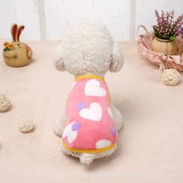 Vêtements pour chiens mignon motif léopard vêtements en manteaux de flanelle chaude veste veste de chat animaux costume de compagnie pour petit