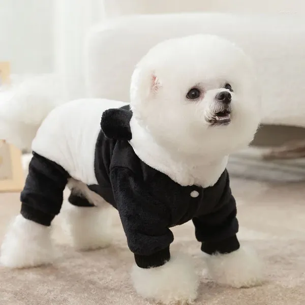 Vêtements pour chiens mignon pull de compagnie Panda à quatre pattes en peluche à pattes en peluche de dessin animé vestiment