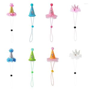 Vêtements de chien mignon chapeau d'anniversaire pour animaux de compagnie pour chiens animaux fête chiot chat accessoires de toilettage coiffure mascottes sombreros fournitures de décoration