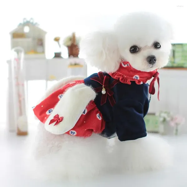 Vêtements pour chiens Vêtements pour animaux de compagnie mignons Année avec de grandes oreilles Épaissi Coton Chaud Teddy Couple Fournitures Ropa Para Perros