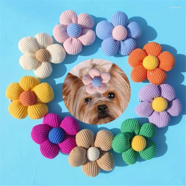 Vêtements pour chiens mignons chiens de compagnie de coiffure poils épingles de fleur de fleur de toilettage