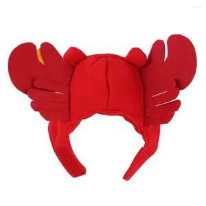 Hondenkleding schattig huisdier hoed Halloween rode krab voor kattenkleden hoofdtooi cosplay kostuum decoratief