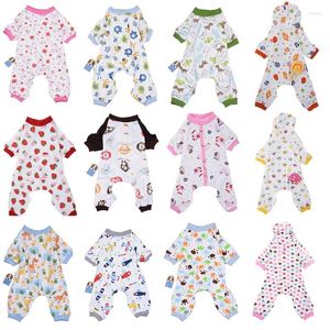 Hondenkleding schattig huisdier pyjama katten jumpsuit kleding vier poten warme kleding outfit voor kleine jas hoodies kostuum 35