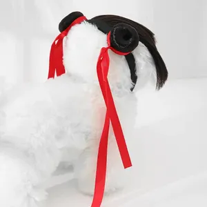 Hondenkleding schattige huisdierpruik kostuum accessoires voor honden hoofdband stijl bloemendecoratie Halloween kerstfeestjes plezier klein