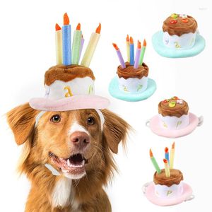 Vêtements de chien mignon animaux de compagnie chat casquettes d'anniversaire petits grands chiens fête cosplay costume chapeaux fournitures gâteau en forme de chiot chapeaux