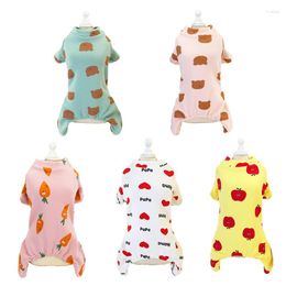 Hond Kleding Leuke Print Puppy Kat Jumpsuit Voor Kleine Honden Winter Katoen Pommeren Yorkies Pyjama Rompertjes Mascotas Kleding Disfraz perro