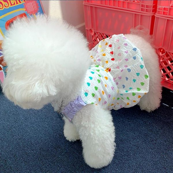 Chien Vêtements Mignon Chiot Mince Jupe Dot Jarretelles Robe Pour Petits Chiens D'été Floral Pet Chat Vêtements Teddy Bichon Yorkshire