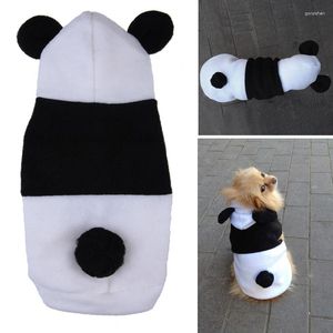 Vêtements de chien mignon jeu de rôle Panda vêtements d'hiver oreilles de laine à capuche manteau chaud petit animal de compagnie Chihuahua veste de chiot