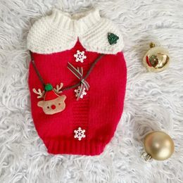 Ropa para perros lindo tejido suéter para mascotas ropa de navidad bolsa cruzada bolsa cachorro gatito osos invierno cálido peluche