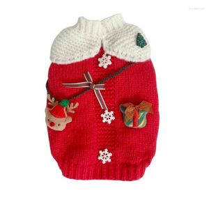 Vêtements de chien mignon tissé pull pour animaux de compagnie Noël diagonale sac à cheval chiot chat Bixiong bleu blanc automne et hiver chaleur Teddy Poméranie