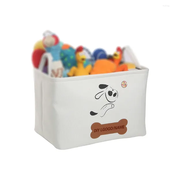 Ropa para perros Dadugo Cesta de almacenamiento de juguetes personalizada Caja de juguetes de identificación personalizada 20Foldable10 Drop para mascotas