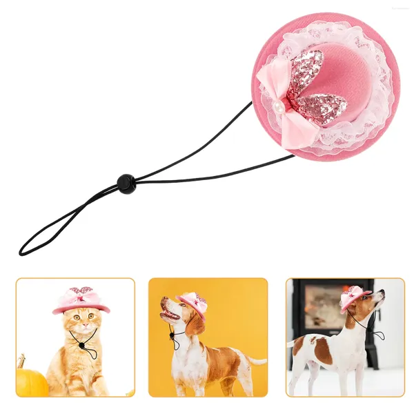 Vêtements pour chiens Décor Chapeau pour animaux de compagnie Festival Chat Chiot Chaton Pâques pour accessoire Fournitures roses