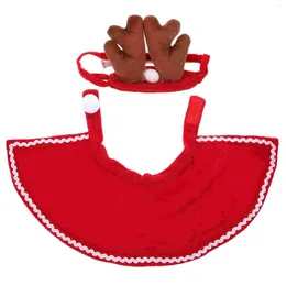 Appareils pour chiens Decorative Cat Costume Bandau de décorage en plein air Cape Cape confortable Tissu Pet Christmas Toys