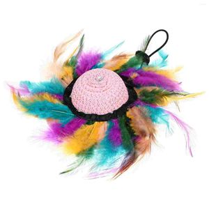 Vêtements pour chiens Chapeau décoratif pour animaux de compagnie Halloween Paille Chat Résistant à l'usure Bowler Décor Fourniture