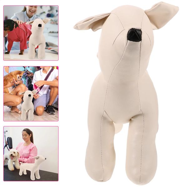 Vêtements pour chiens Robe pour animaux de compagnie délicate Mannequin Pu Vêtements pour chiens Modèle d'affichage Forme décorative Accessoire Vêtements flexibles Affichage 231110