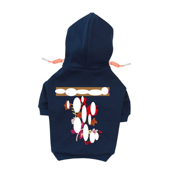 Vêtements de chien Vêtements de marque Marque Chiens doux et chauds Pull à capuche avec motif de conception classique Manteau d'hiver pour animaux de compagnie Vestes par temps froid Otzeq