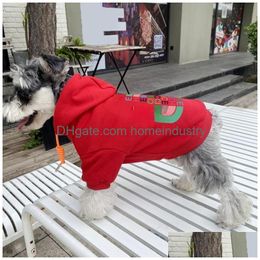 Hondenkleding Designer Hondenkleding Merkkleding Fleece Hoodie Warme trui met hoed voor kleine honden Huisdiermode Sweatshirt Klassiek Lette Dhylw