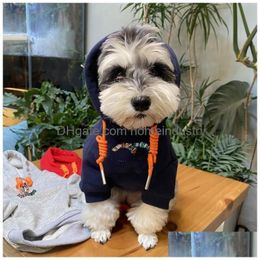 Vêtements pour chiens Designer Vêtements pour chiens Vêtements de marque Sweat à capuche chaud avec motif de lettre classique Manteau par temps froid Sweat à capuche pour chiots DHTXL