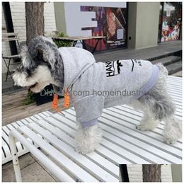 Hondenkleding Designer Hondenkleding Merkkleding Herfst Winter Puppy Kitty Letter Gedrukt Hoodies Koud weer Hondenjassen Warm huisdier Jacke Dh2Rw